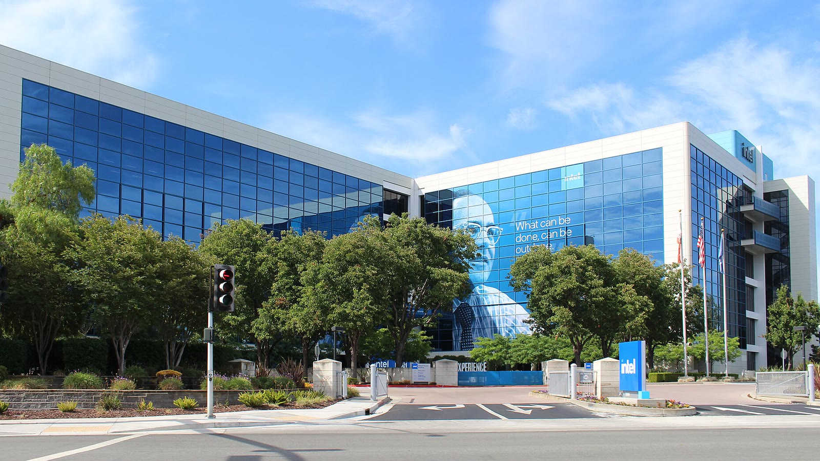 Intel headquarters at 2200 Mission College Boulevard in Santa Clara, California.