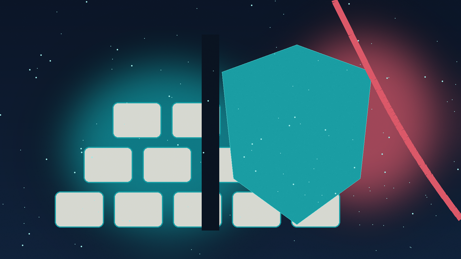 Editorial illustration of modular collateral blocks protected by a visible risk buffer.