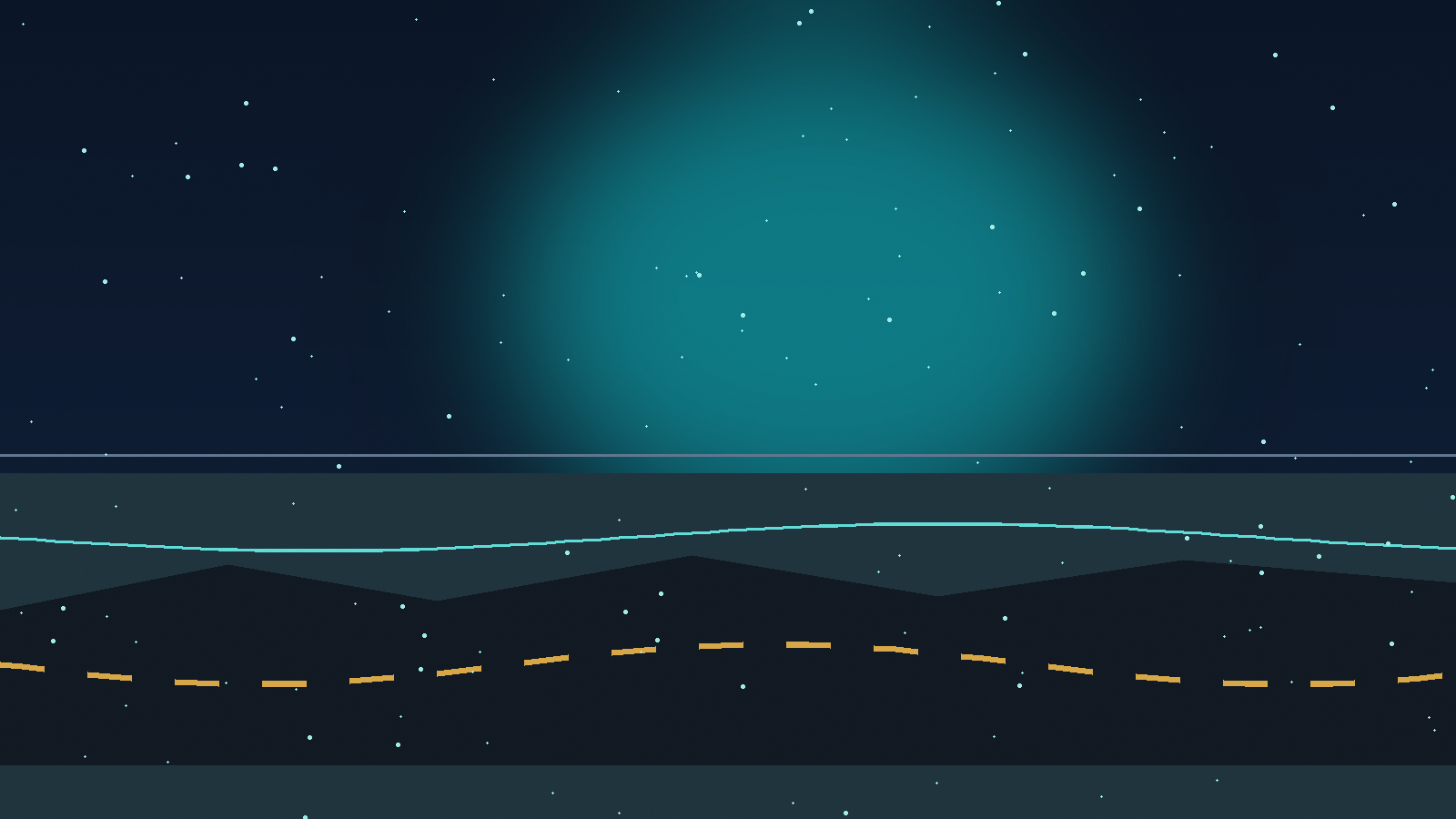 Editorial landscape of a long level road illustrating a sideways market.