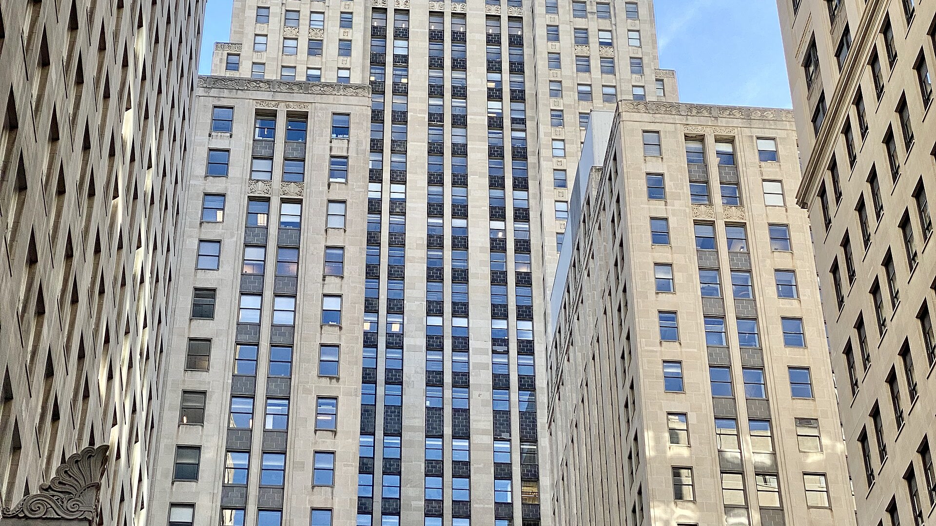 Chicago Board of Trade Building exterior on LaSalle Street in Chicago