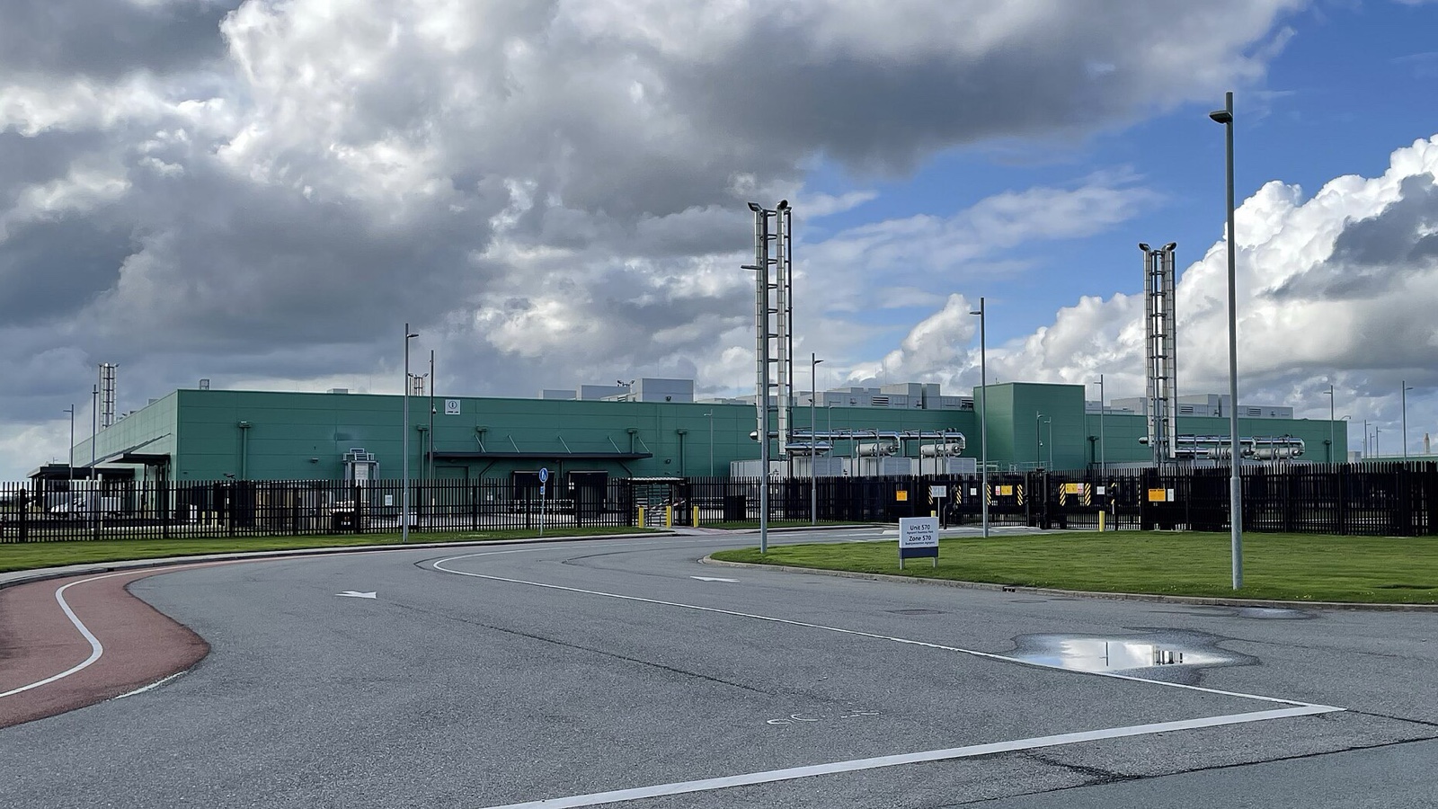 Exterior of Microsoft’s datacenter campus in Middenmeer, the Netherlands.