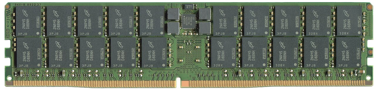 Micron DDR5 memory module, scanned April 7, 2024. Archive illustration; not a newly announced HBM product.
