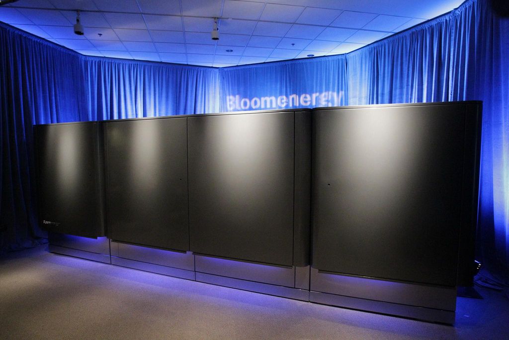 Bloom Energy Servers at their February 2010 launch; archival equipment photo