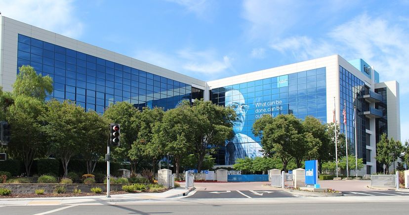 Intel headquarters at 2200 Mission College Boulevard in Santa Clara, California