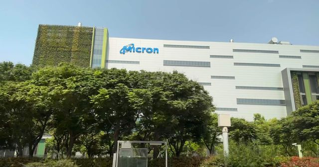 Micron facility in Taichung, Taiwan, photographed in November 2023